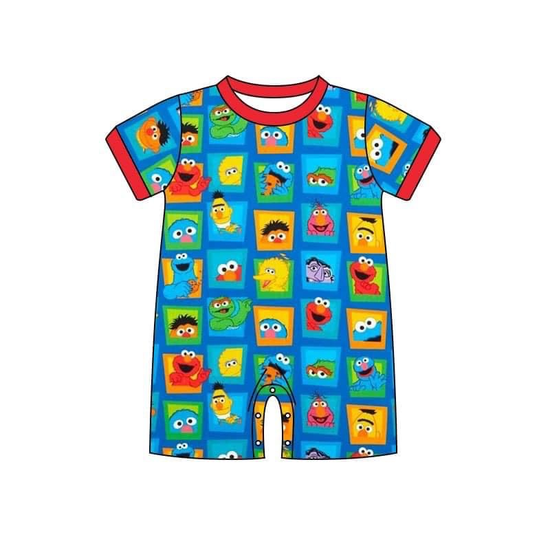 CUSTOM cartoon street MOQ 3 boy girl romper
