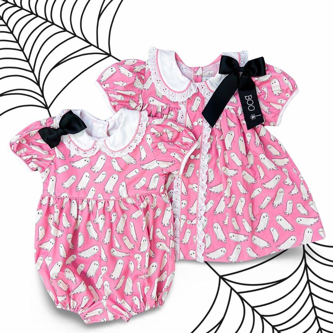 SR1930 Halloween boo girl romper 202406 preorder sibling
