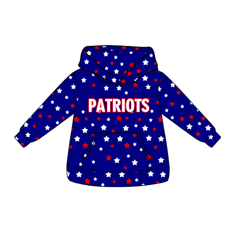 ADULT CUSTOM PATRIOTS hoodie pockets MOQ5