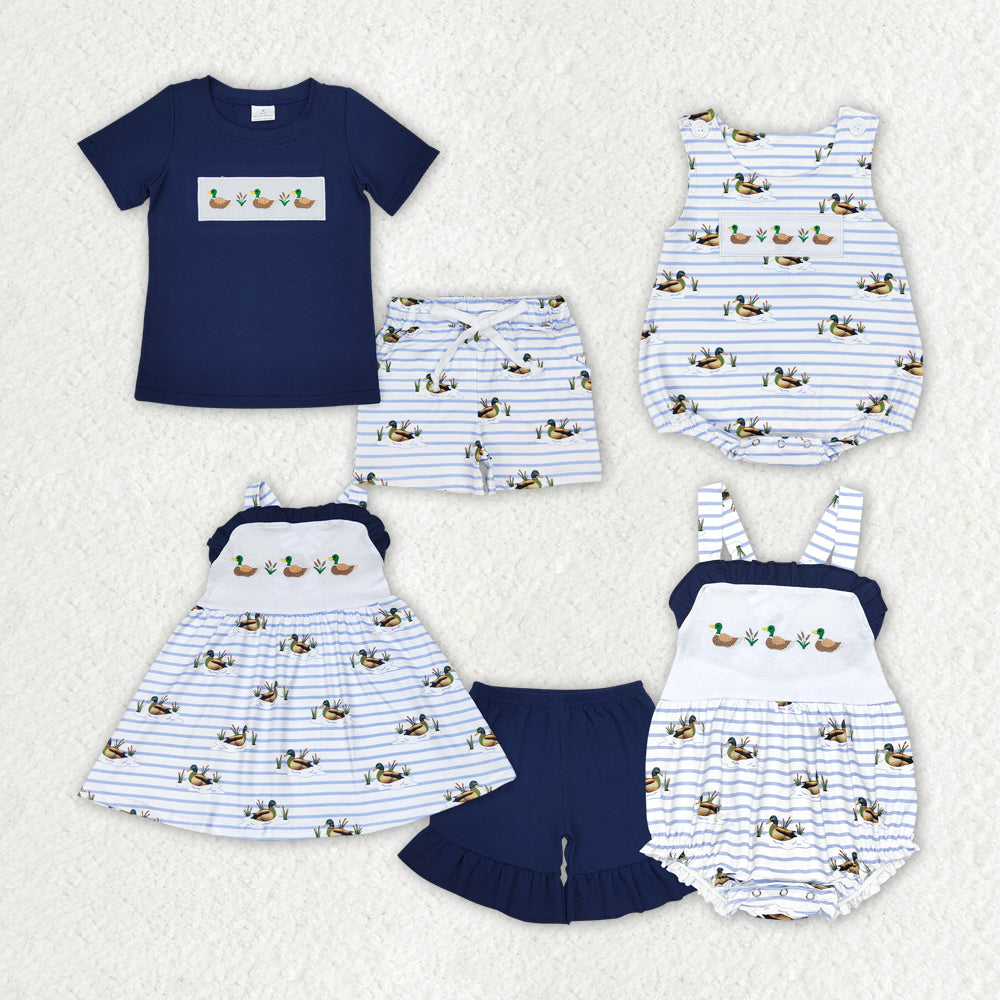 Embroidery duck Sibling GSSO1189 shorts western girl summer outfit 202407 RTS Sibling