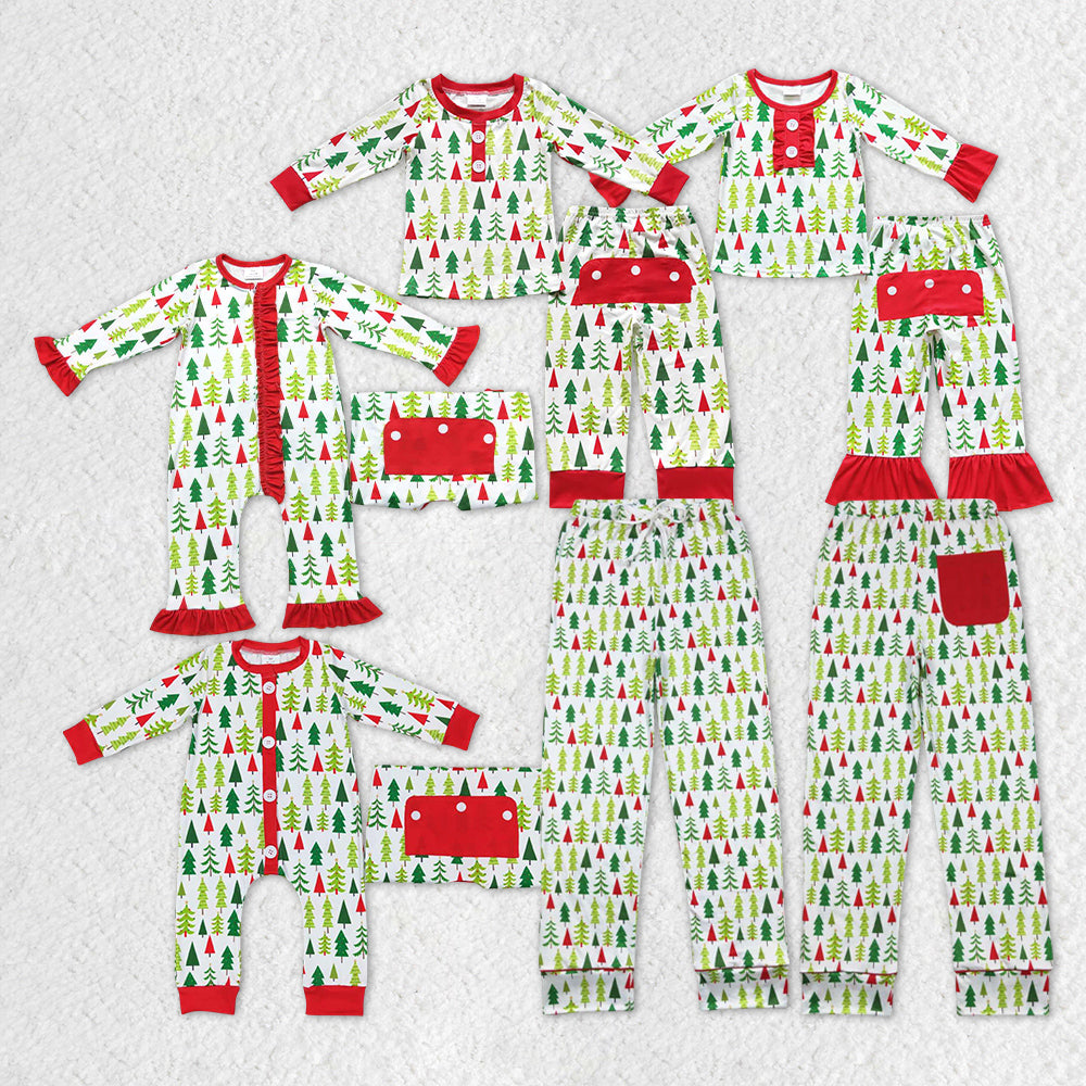 LR0627 long sleeve Christmas tree boy romper 20231009 RTS