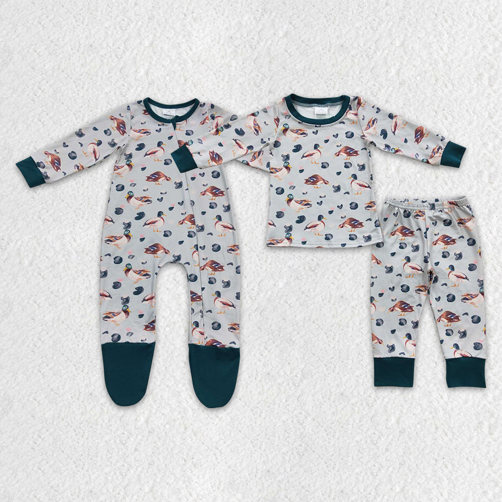 promotion BLP0213 duck long sleeve children boys girl outfit pajamas 20230804 RTS