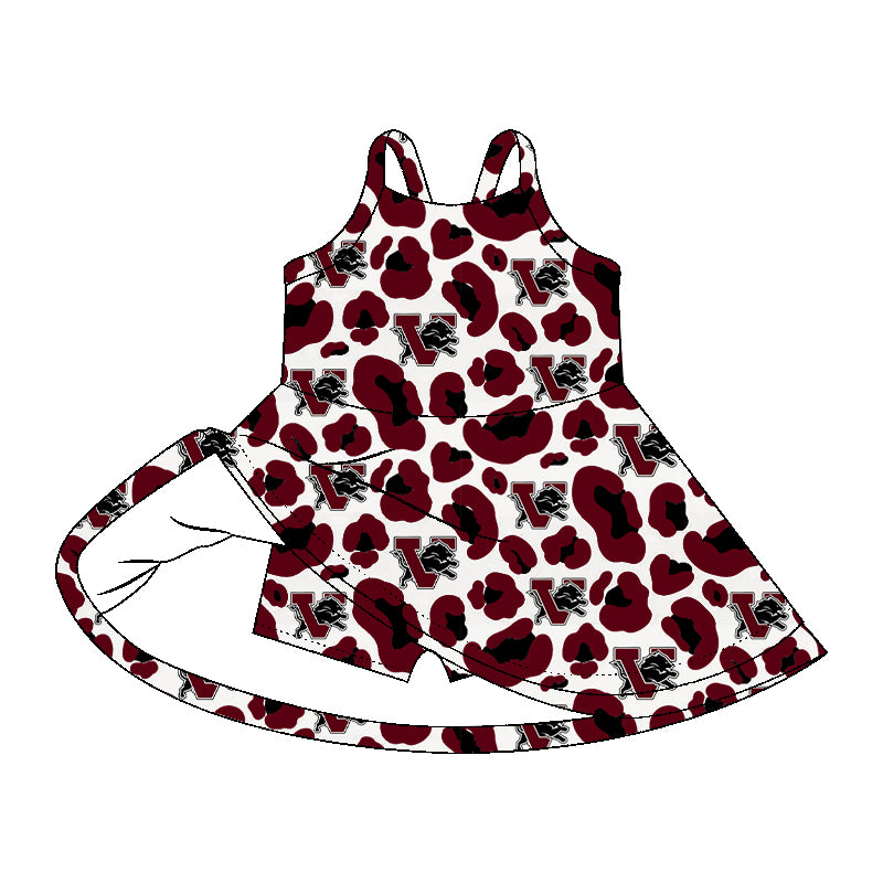 Leopard V Team Custom MOQ5 yoga kids girl dress 202607