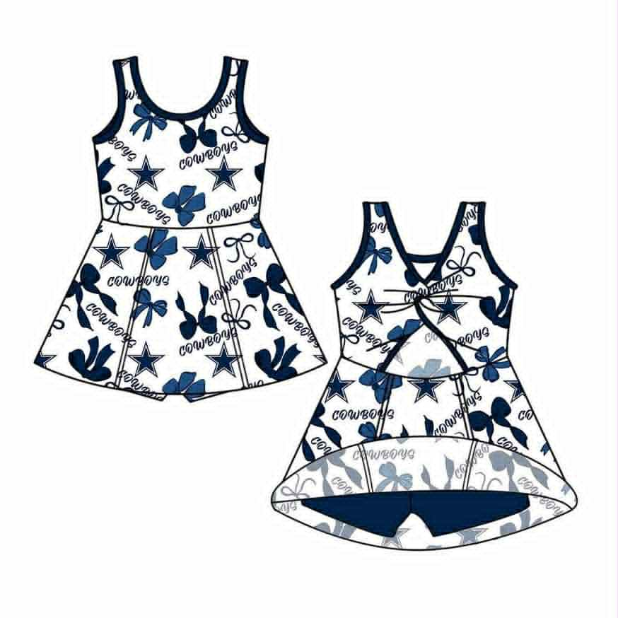 MOQ5 Custom COWBOY Yoga girl dress 2025
