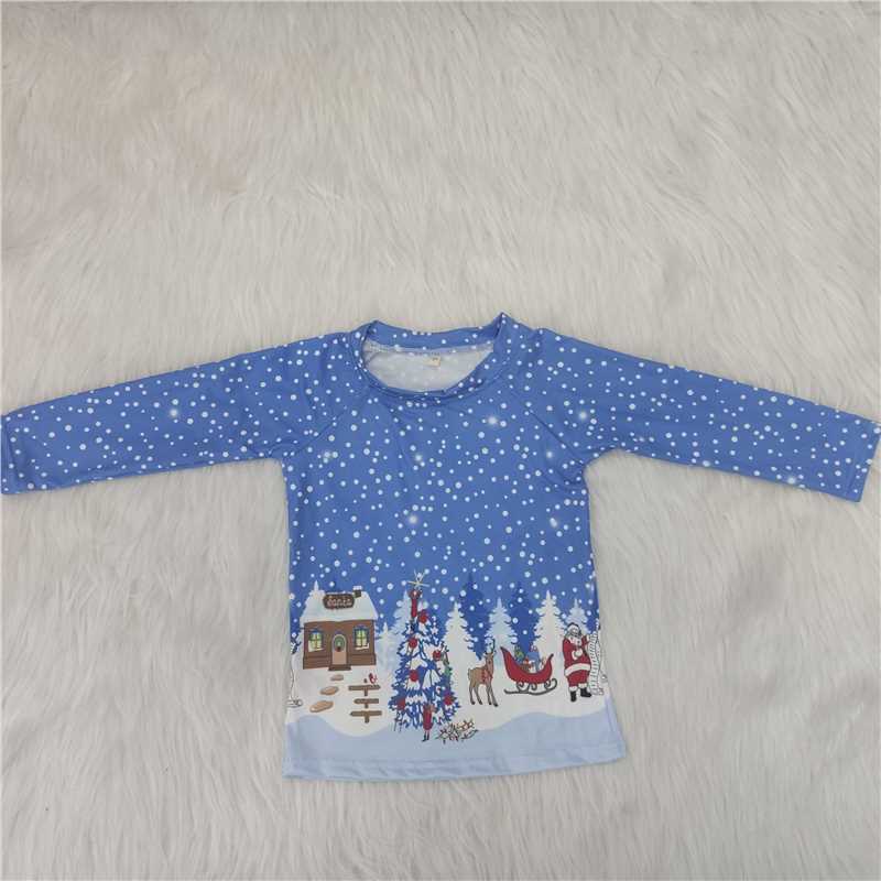 promotion RTS 6 A1-16 Christmas tree boy girlgirl long sleeve top