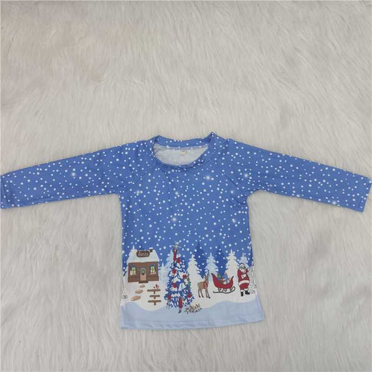 promotion RTS 6 A1-16 Christmas tree  boy girlgirl long sleeve top
