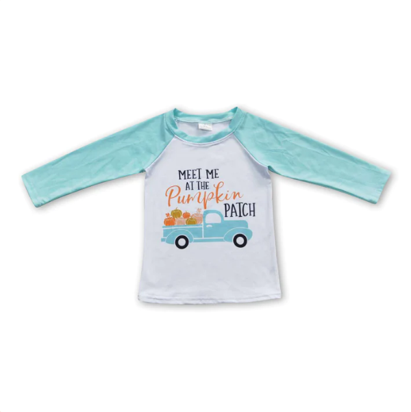 Promotion 6 A32-3 halloween pumpkin boy long sleeve top