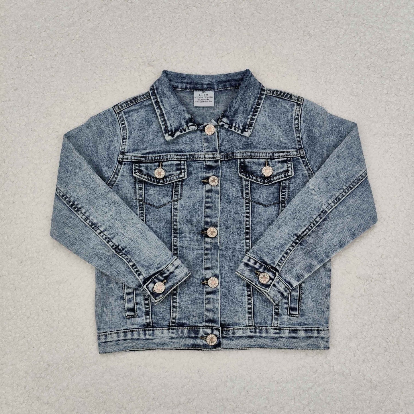 6A5-14 Button Denim blue Jacket RTS Free shipping order $100+