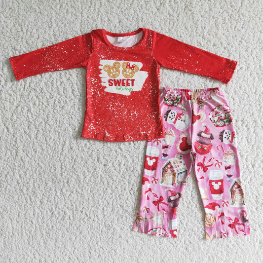 promotion 6 B1-17 Cartoon mouse terrible halloween long sleeve bell bottom pant girl outfit 22