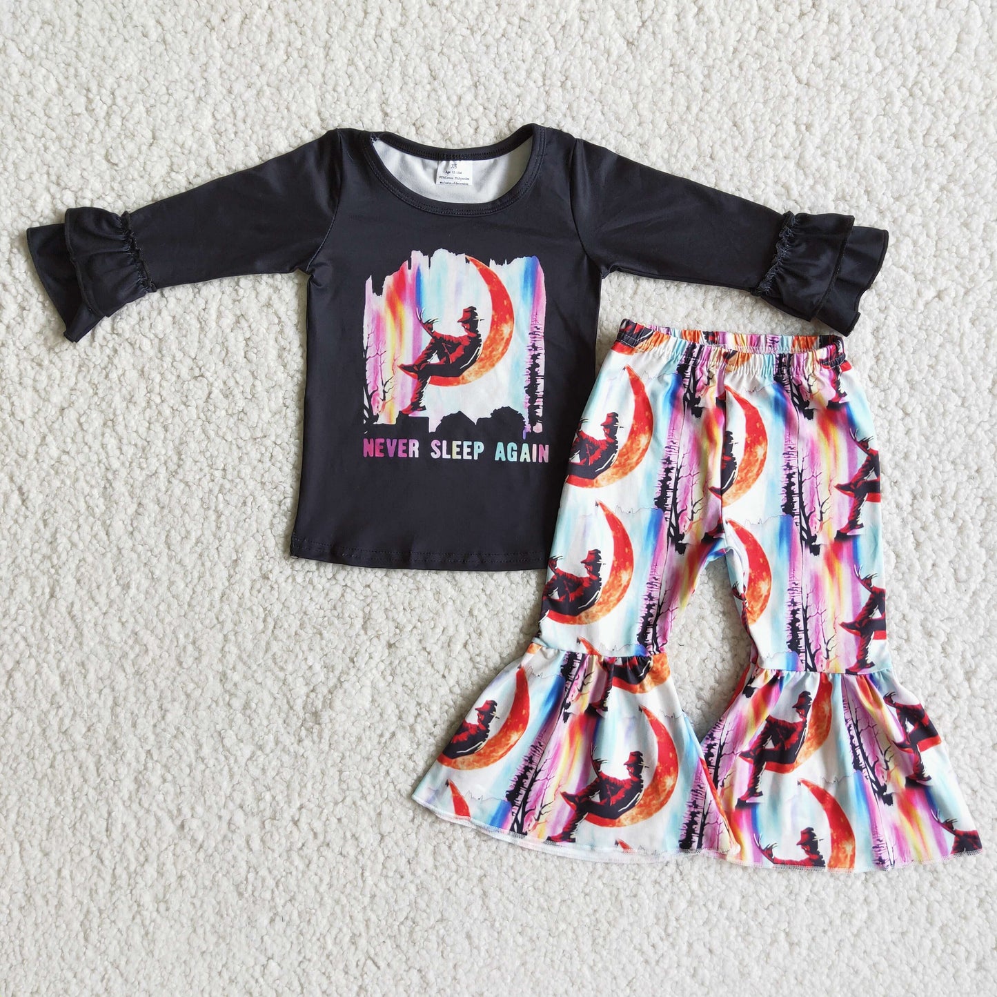 promotion 6 B1-23 girl hello button long sleeve pajamas girl outfit RTS