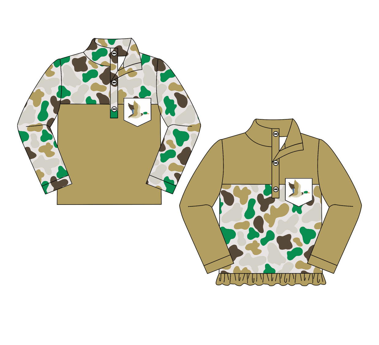 BT0934 long sleeve camo boy top coat pullover 202409 preorder