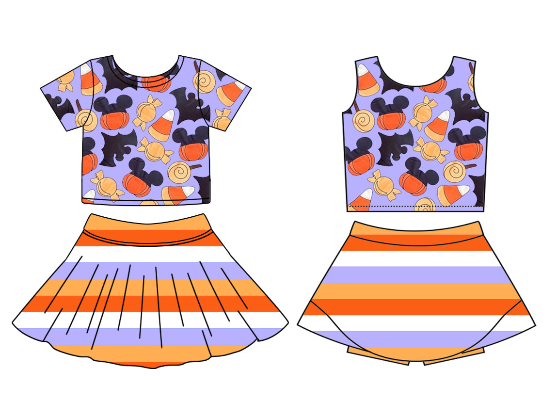 custom MOQ5 (extra for shipping ) mouse athletic dress active wear sibling yoga girl outfit 202505