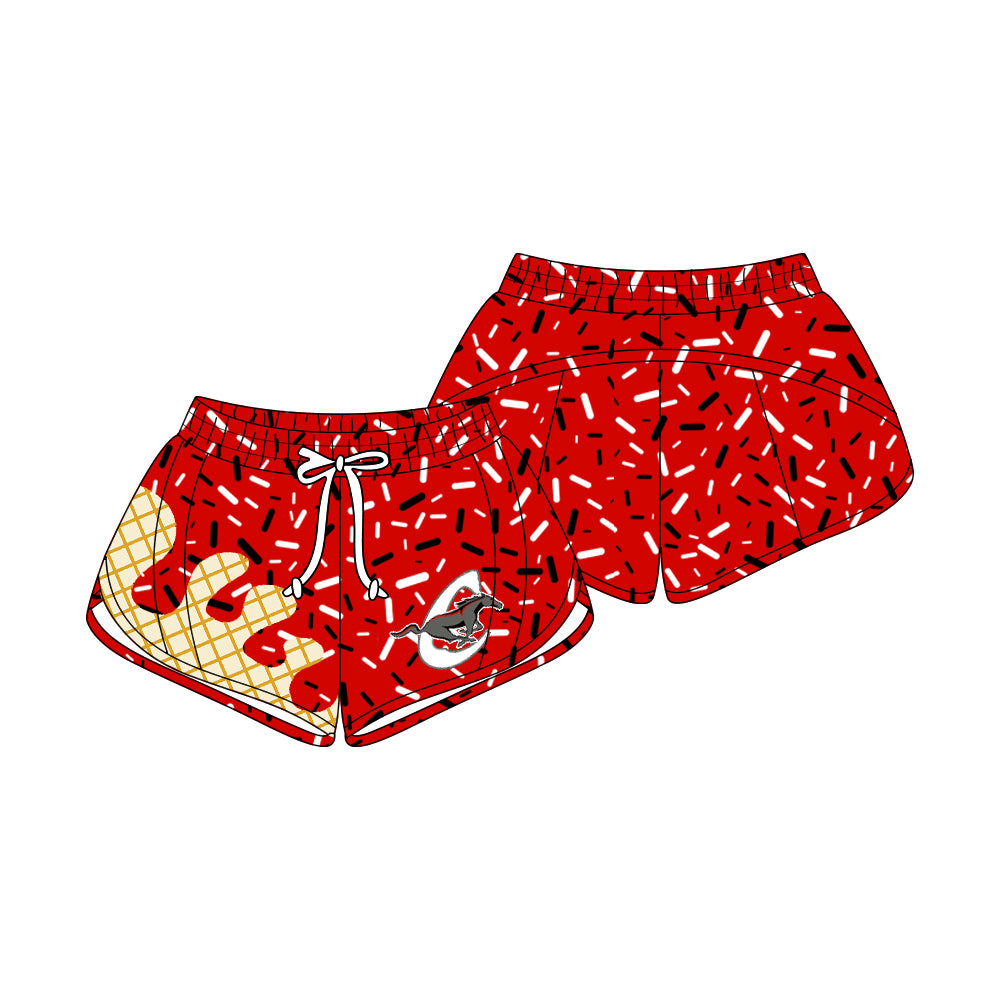 C horse Team MOQ3 CUSTOM KIDS splatter ice cream drip shorts 202504=