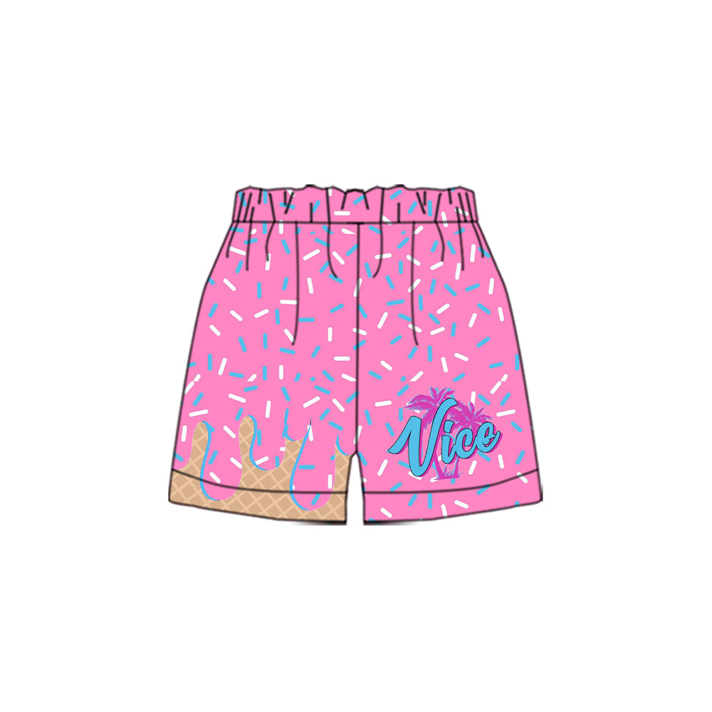 VICE MOQ3 CUSTOM KIDS splatter ice cream drip shorts 202504