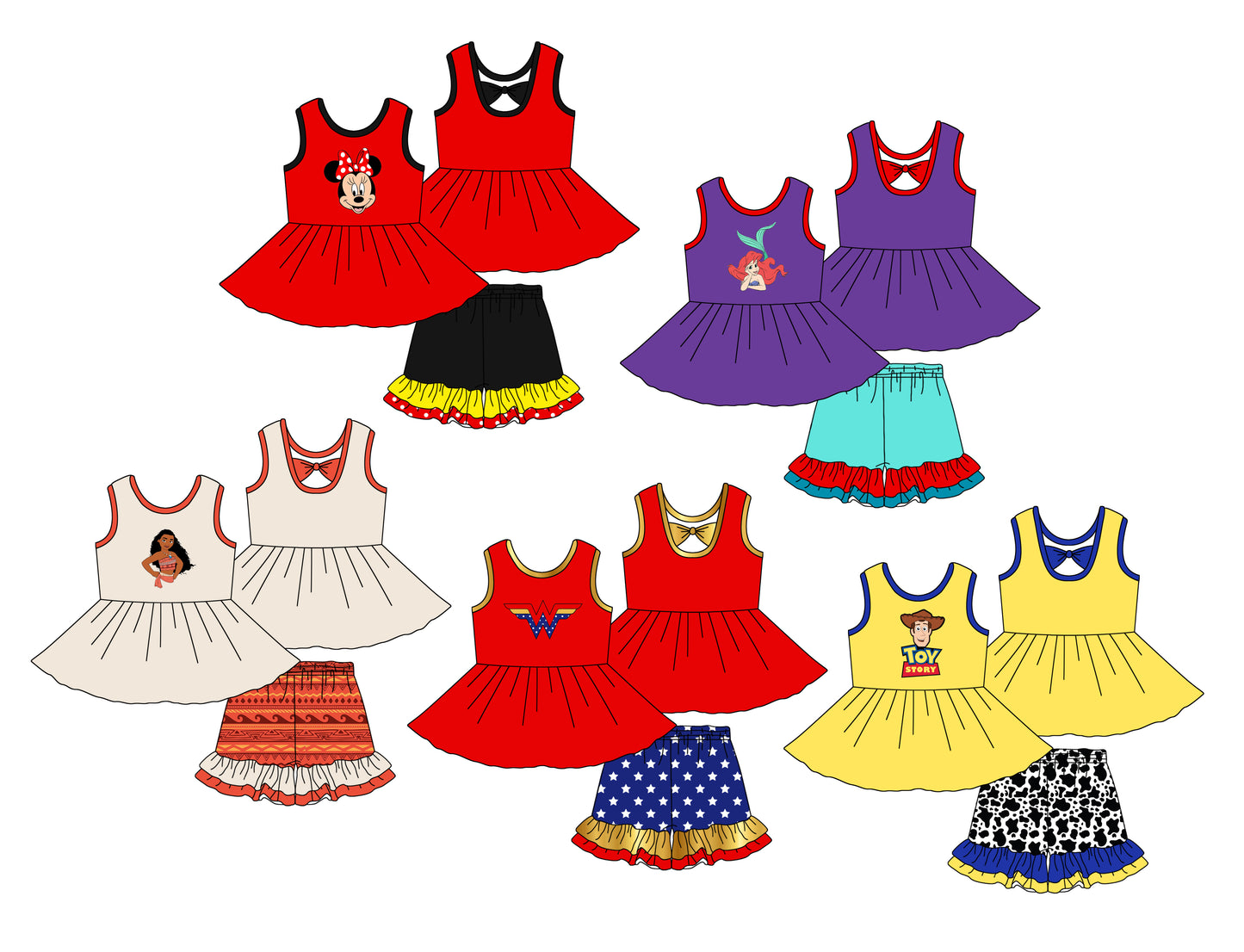 GSSO2059 Fantasia super heroic 4th July girl summer outfit 202501 preorder