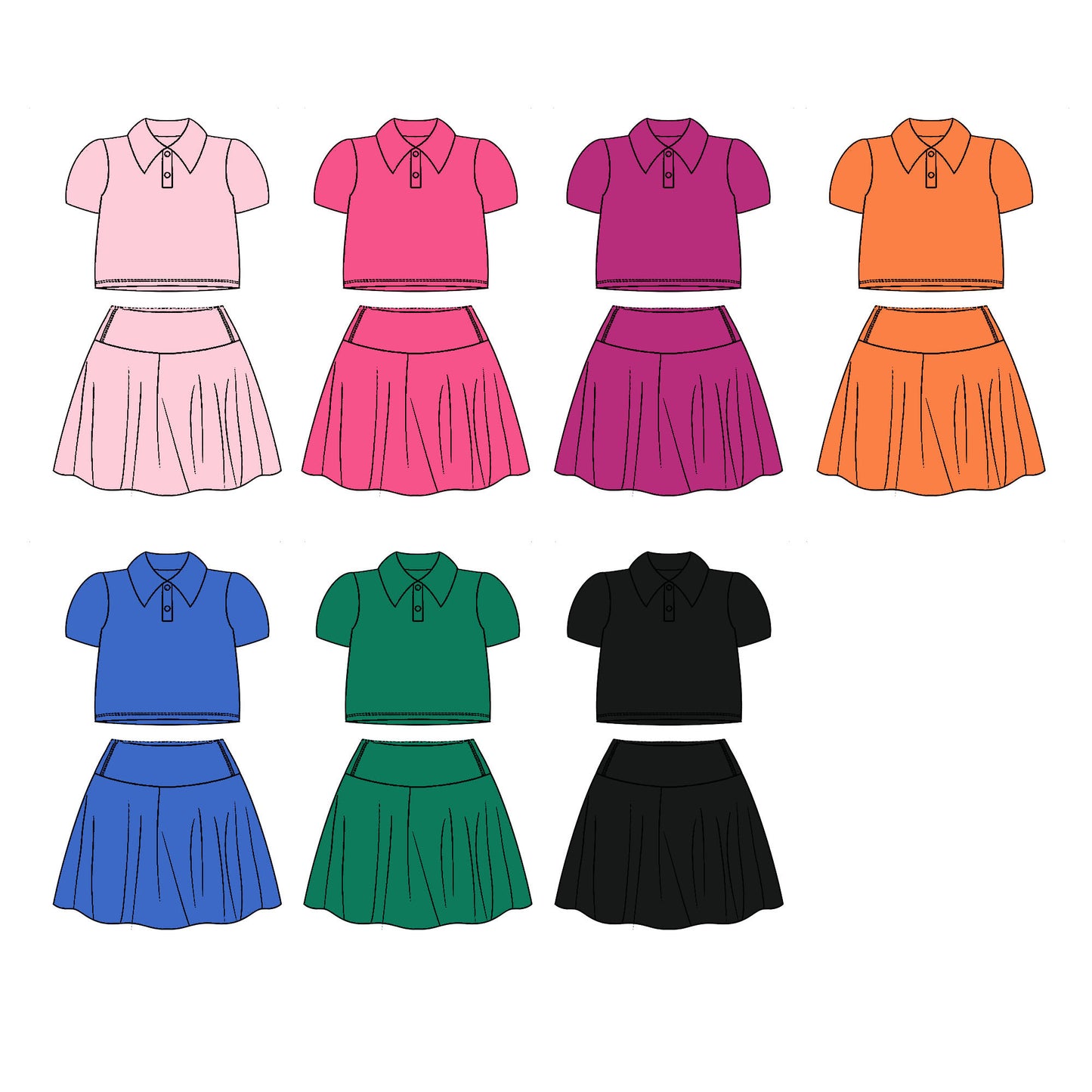 athletic dress yoga skirt solid color yoga cotton sibling pink GSD1391 girl dress 202410 RTS