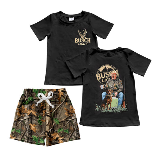 Trump camo hunting custom MOQ3 kids boy  shorts outfit