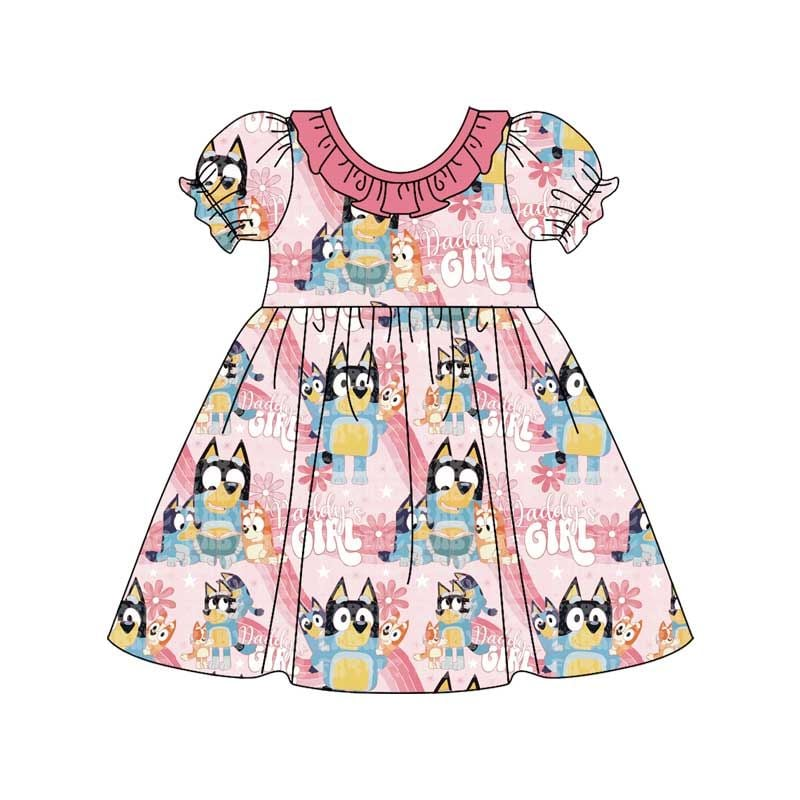 GSD1494 daddy's girl western grinch Christmas sibling girl dress preorder 202411