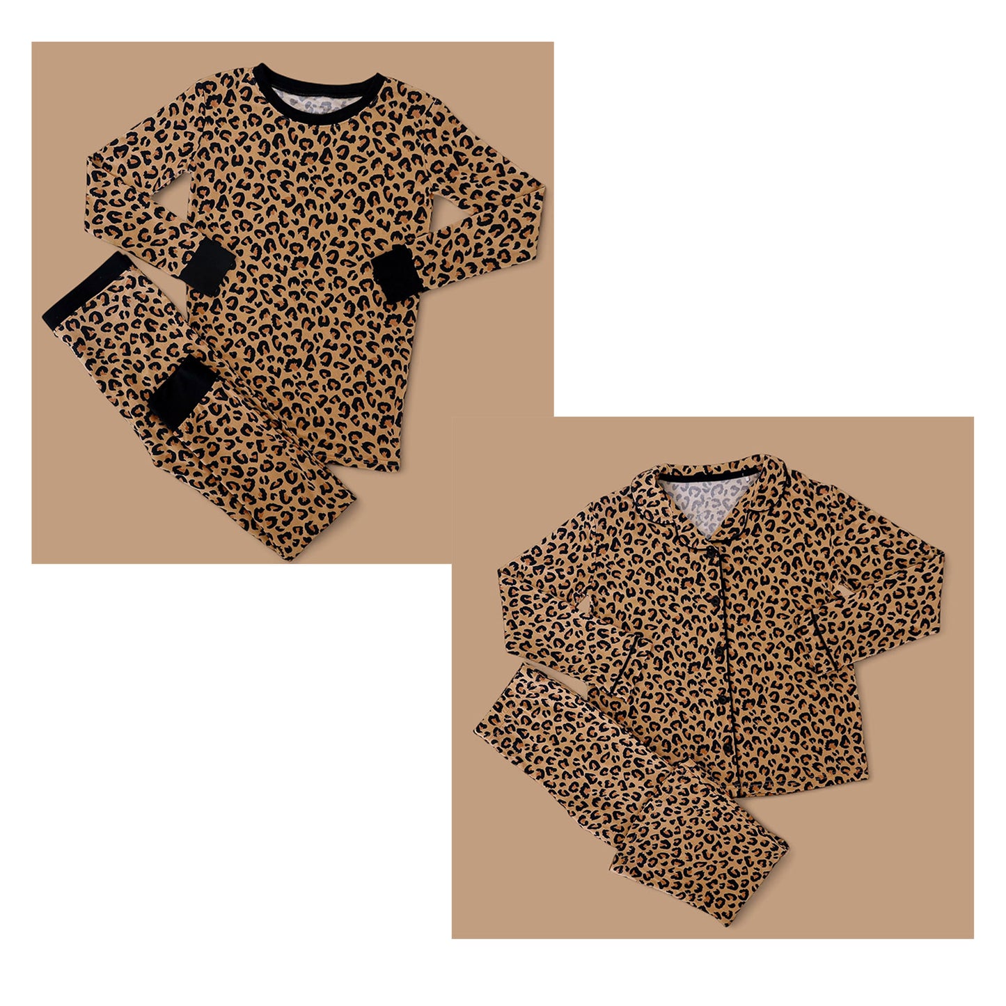 GLP2638 western leopard kids girl pajamas outfit 202507 preorder