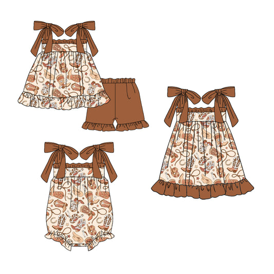 GSSO2144 boots  brown western girl summer outfit 202502 preorder