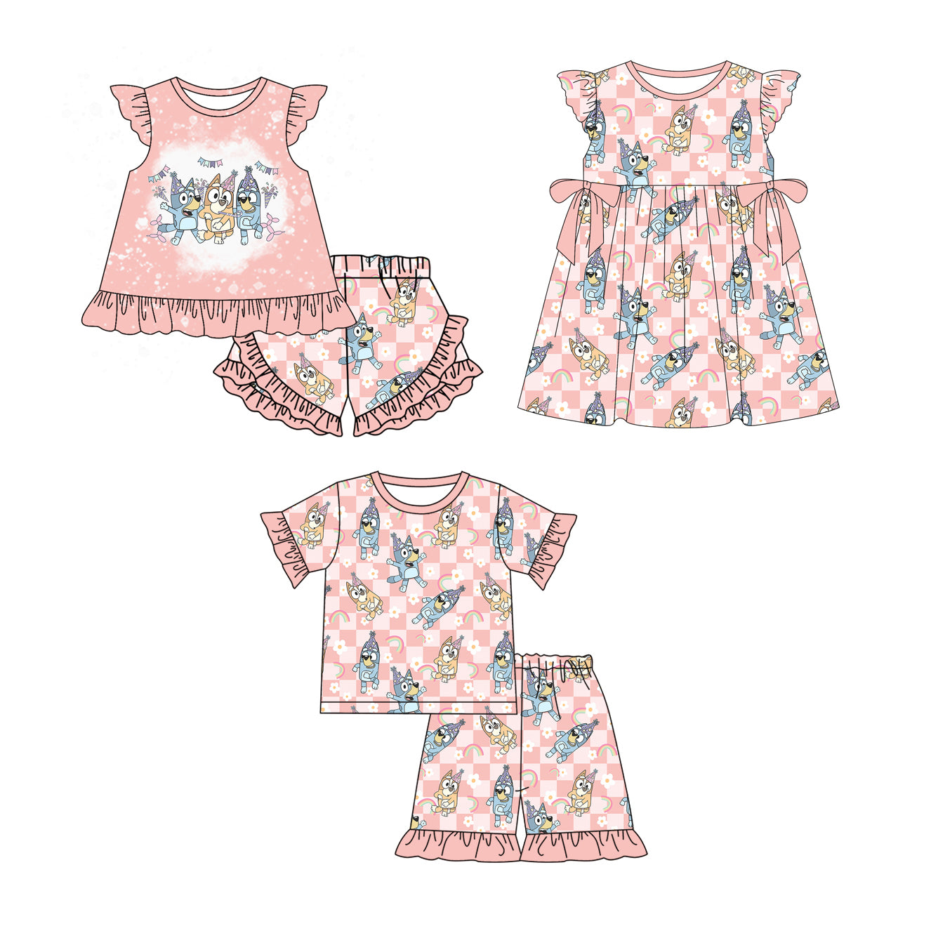 GSSO2045 bluey pajamas girl summer outfit 202501 preorder