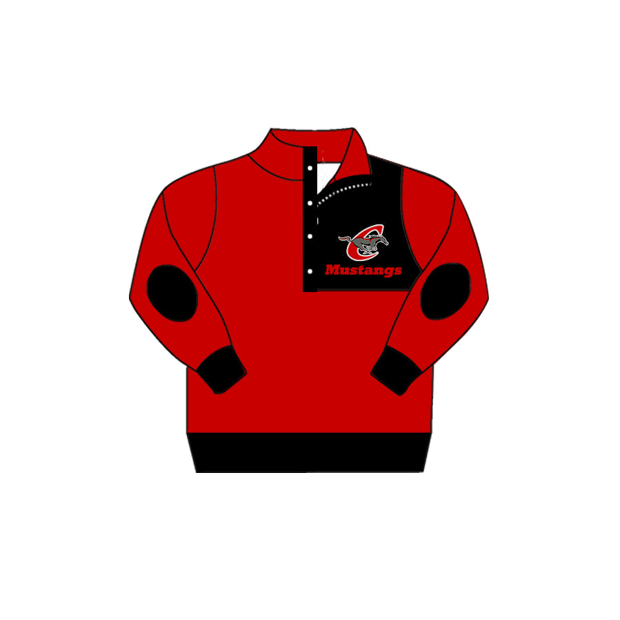 Chisum Mustangs C horse CUSTOM football team boy clothes pullover MOQ:5