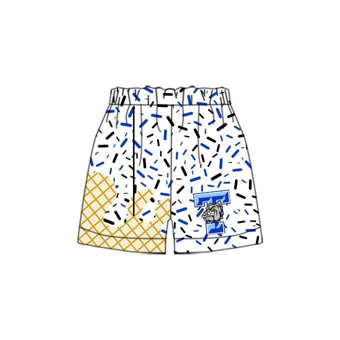 MOQ3 CUSTOM KIDS splatter ice cream drip shorts 202504