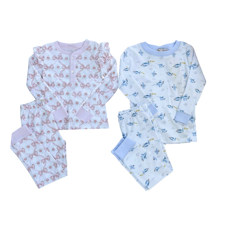 bow GLP1496 girl pajamas outfit 202407 preorder