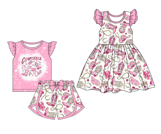 GSSO2145 pink boots western girl summer outfit 202502 preorder