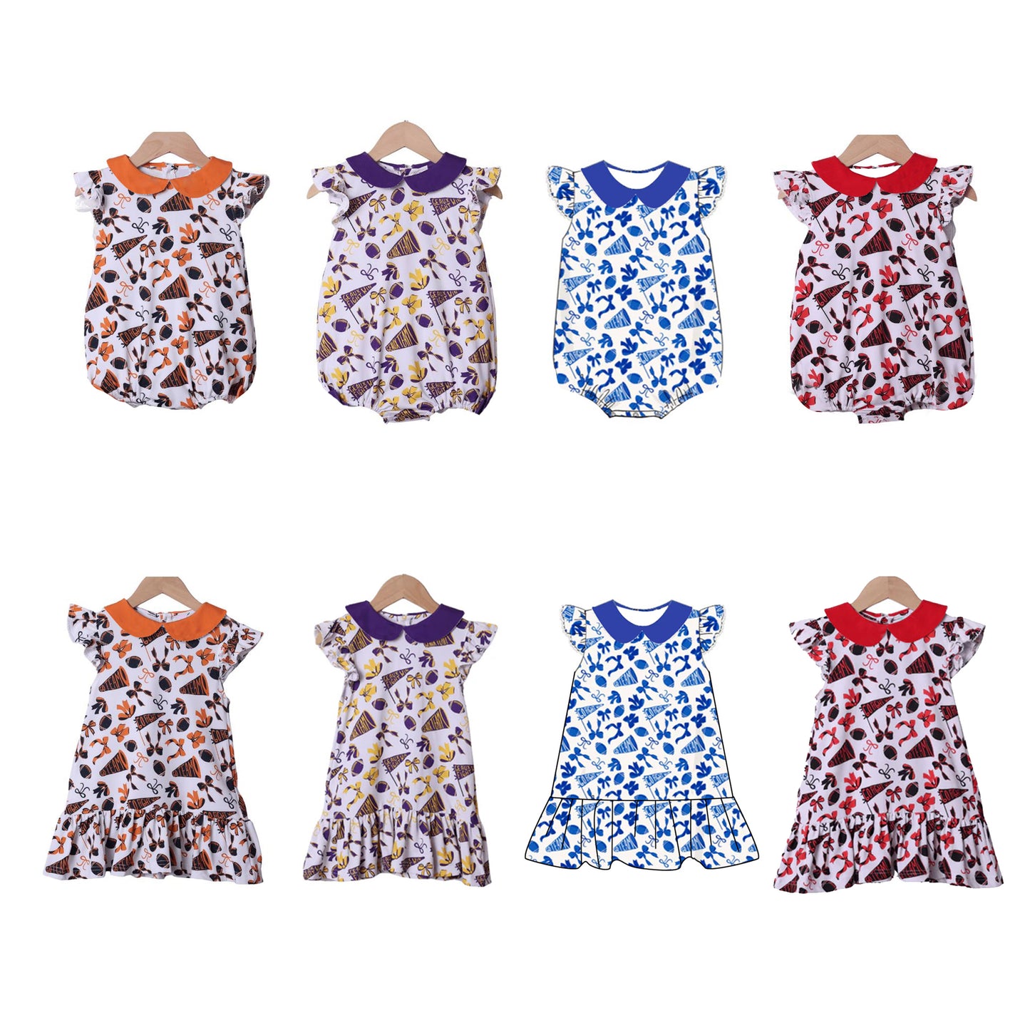 SR3195 orange Cheer romper girl summer romper 202507 preorder