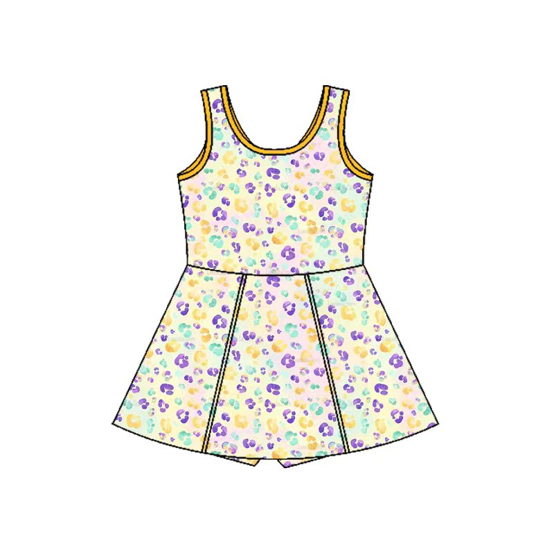 CUSTOM MOQ8 YOGA Mardi Gras girl dress 202509