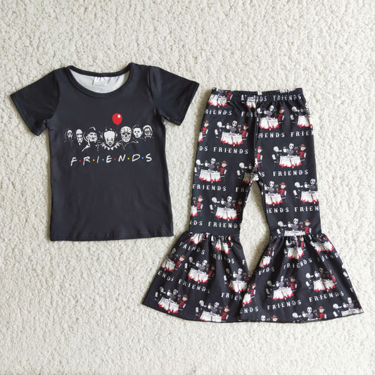 promotion RTS A1-23 Clown Red Balloon Short Sleeve Pants Girl Outfit