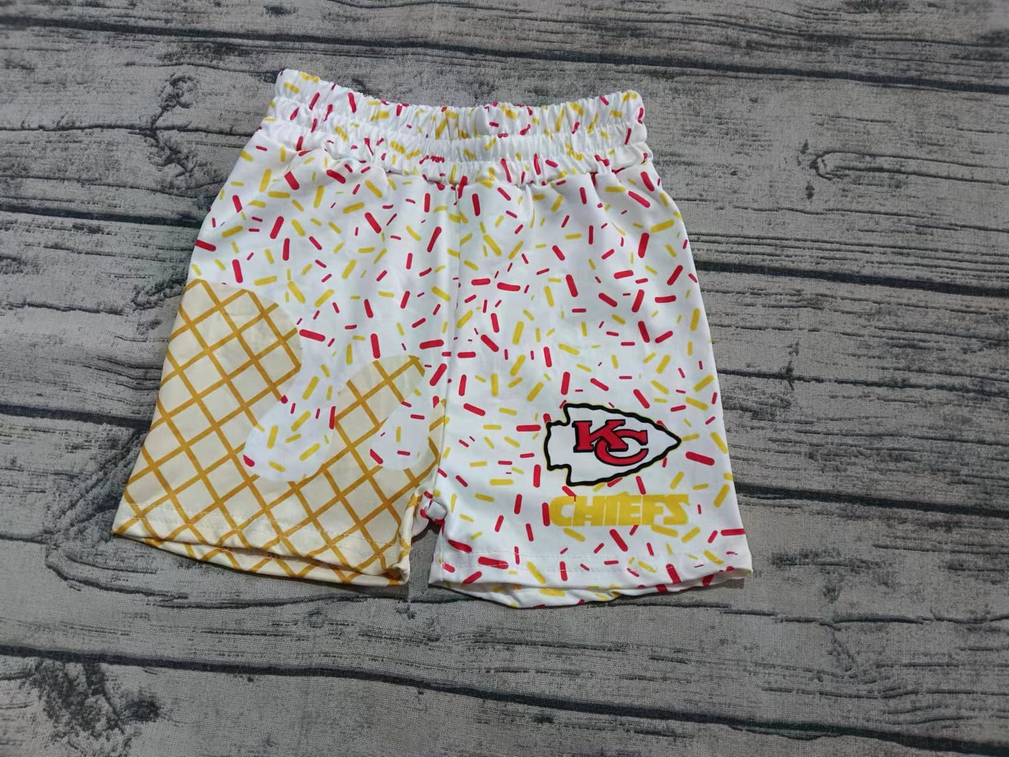MOQ3 KC logo CUSTOM KIDS shorts 202503