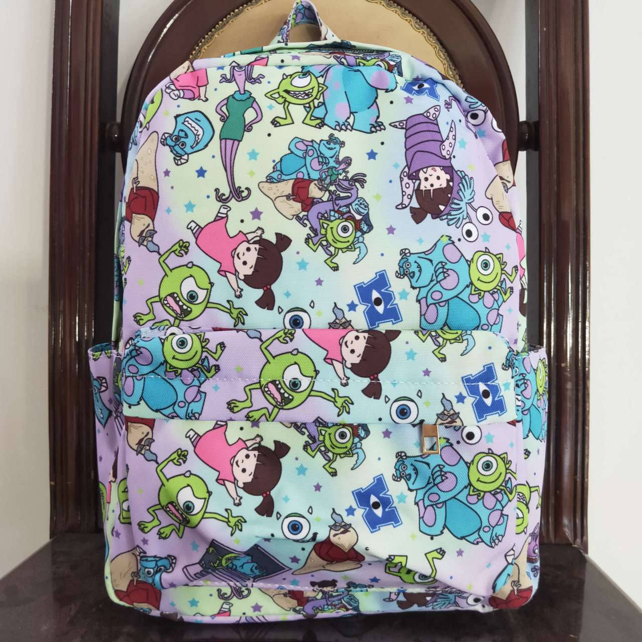 BA0083 RTS 10*13.9*4 inches western cartoon green backpack bag 20230708