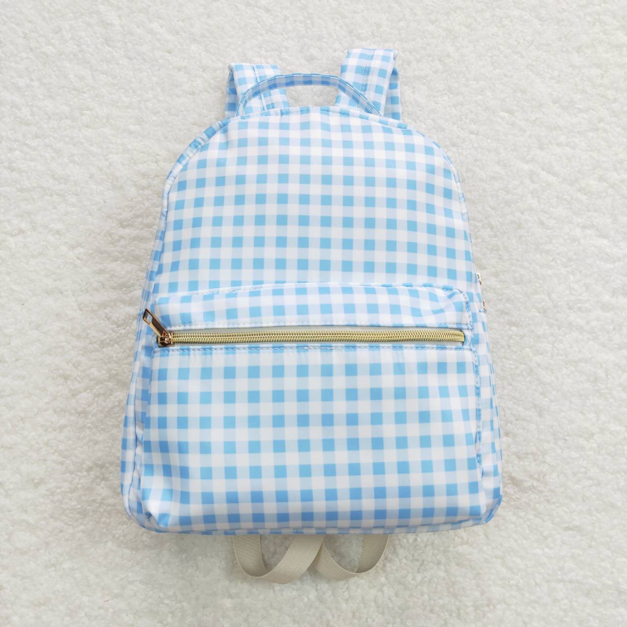 BA0087 western blue plaid backpack bag  RTS10*13.9*4 inches  Free shipping order $100+