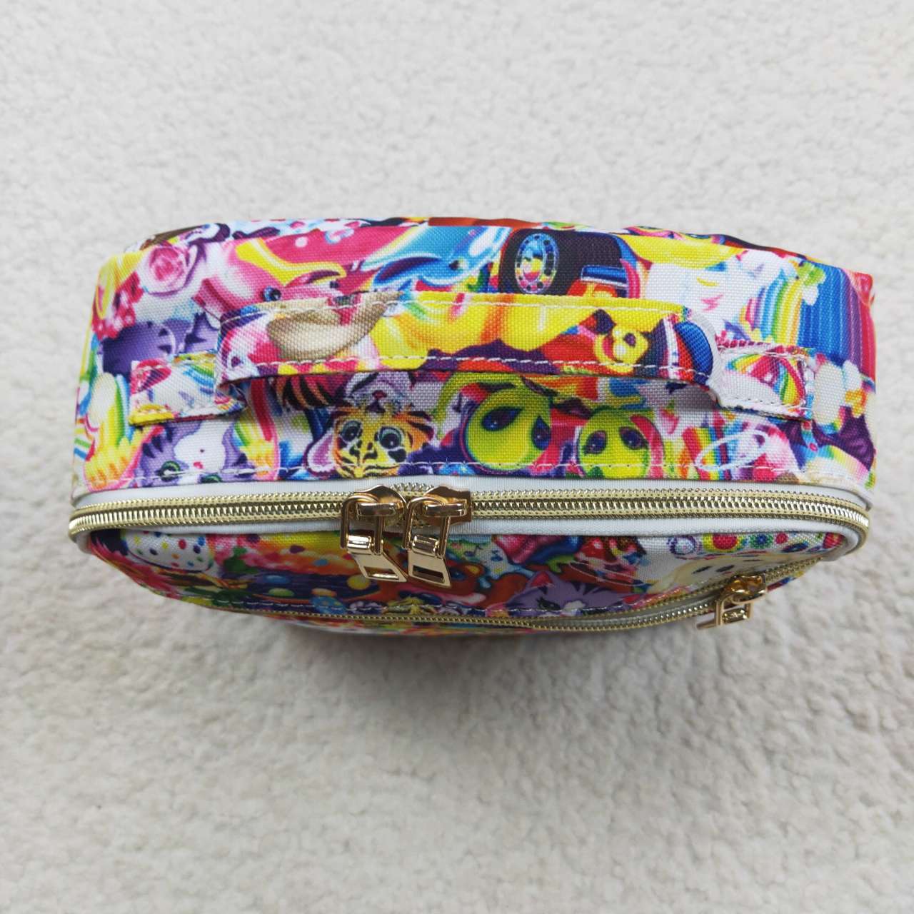 BA0096 western sibling cartoon RTS cat flower meal box bag Lunch box bag 3.14 *10.6*12.9inches