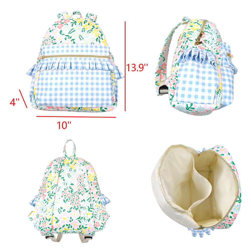 BA0097 western pink flower backpack bag  RTS 13*5*17 inches  RTS  Free shipping order $100+