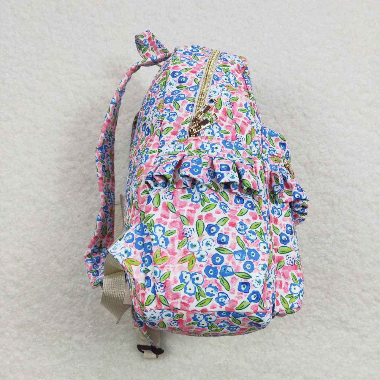 BA0098 western pink flower backpack bag 202407 RTS 13*5*17 inches Free shipping order $100+
