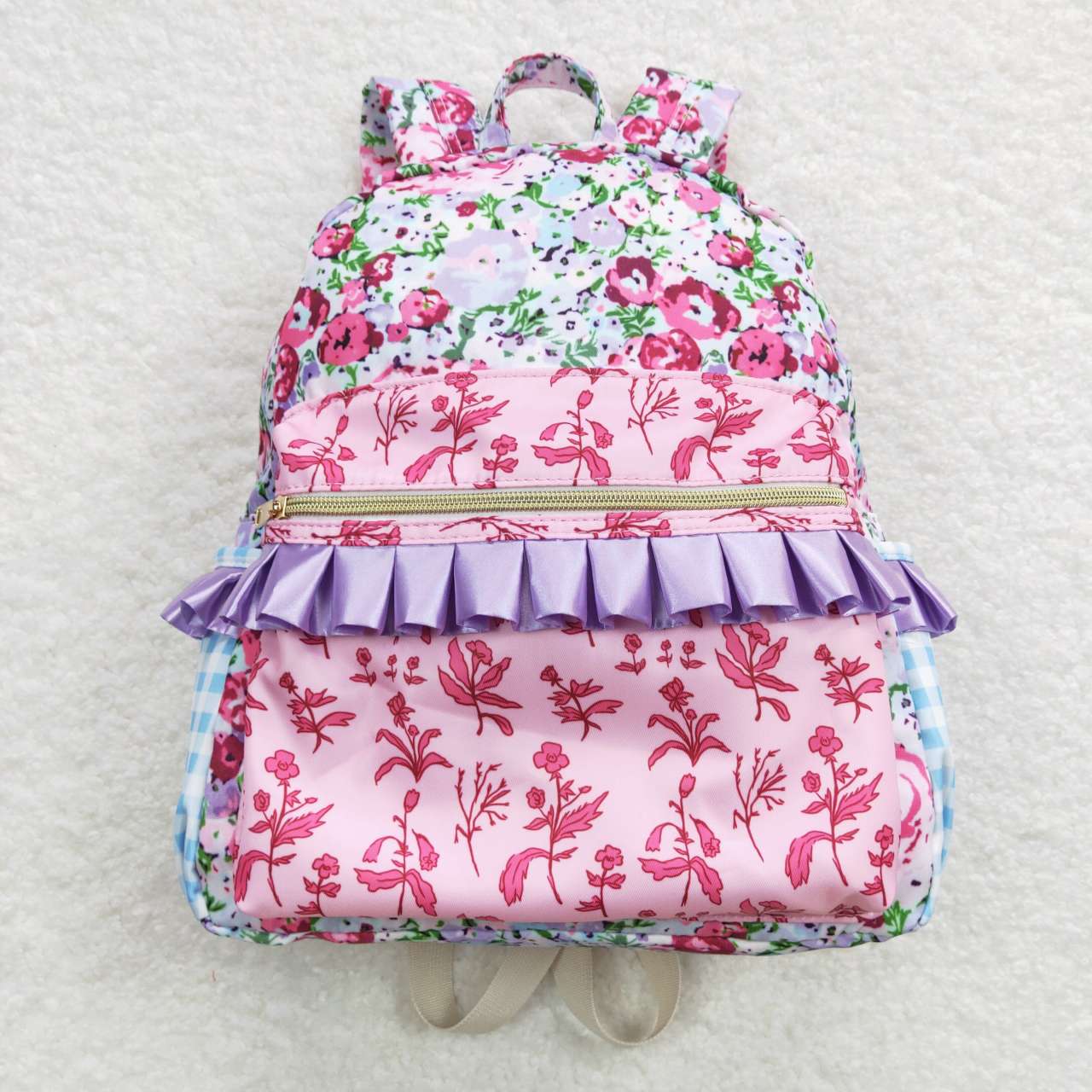 BA0099 western lace pink flower small backpack bag RTS Free shipping order $100+