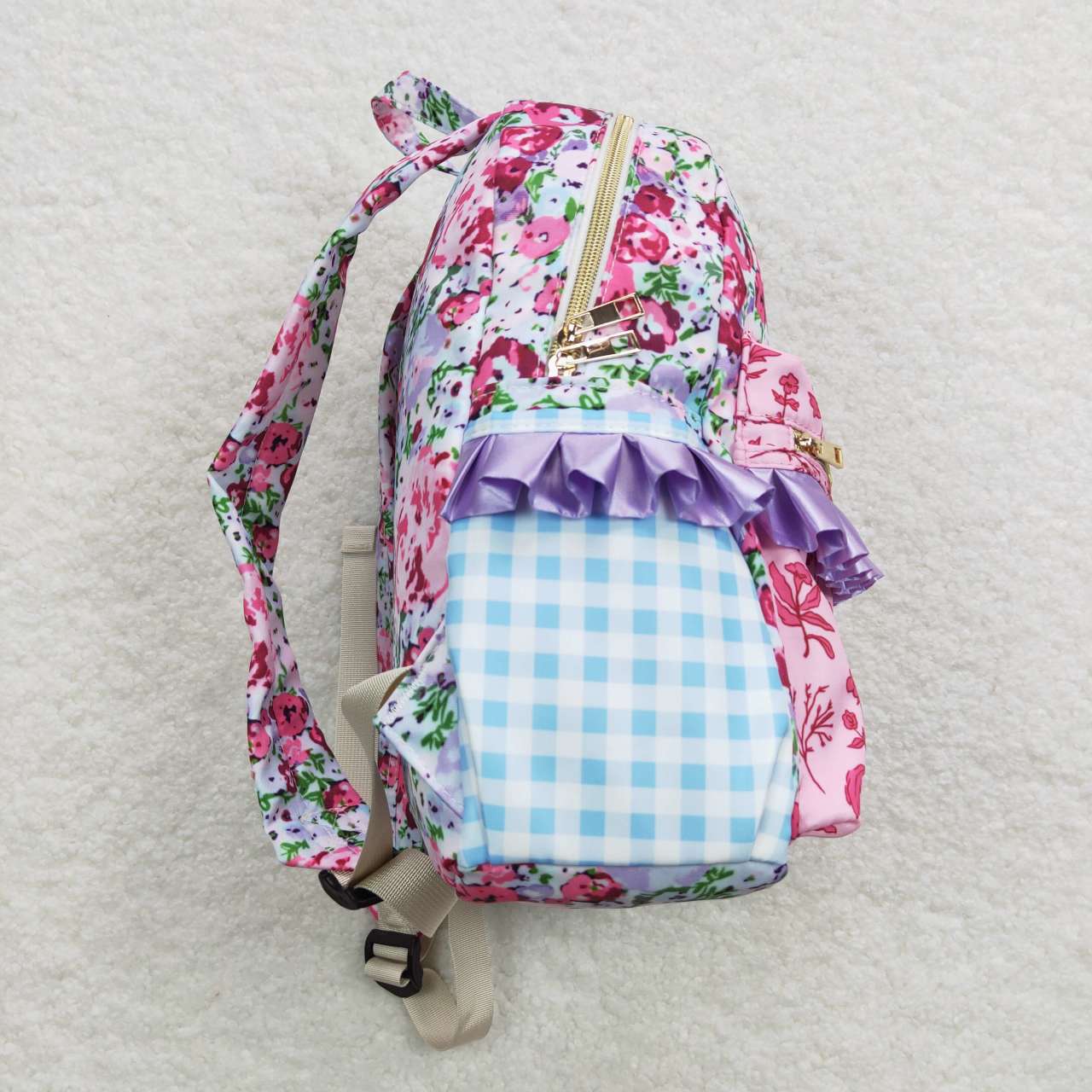 BA0099 western lace pink flower small backpack bag RTS Free shipping order $100+