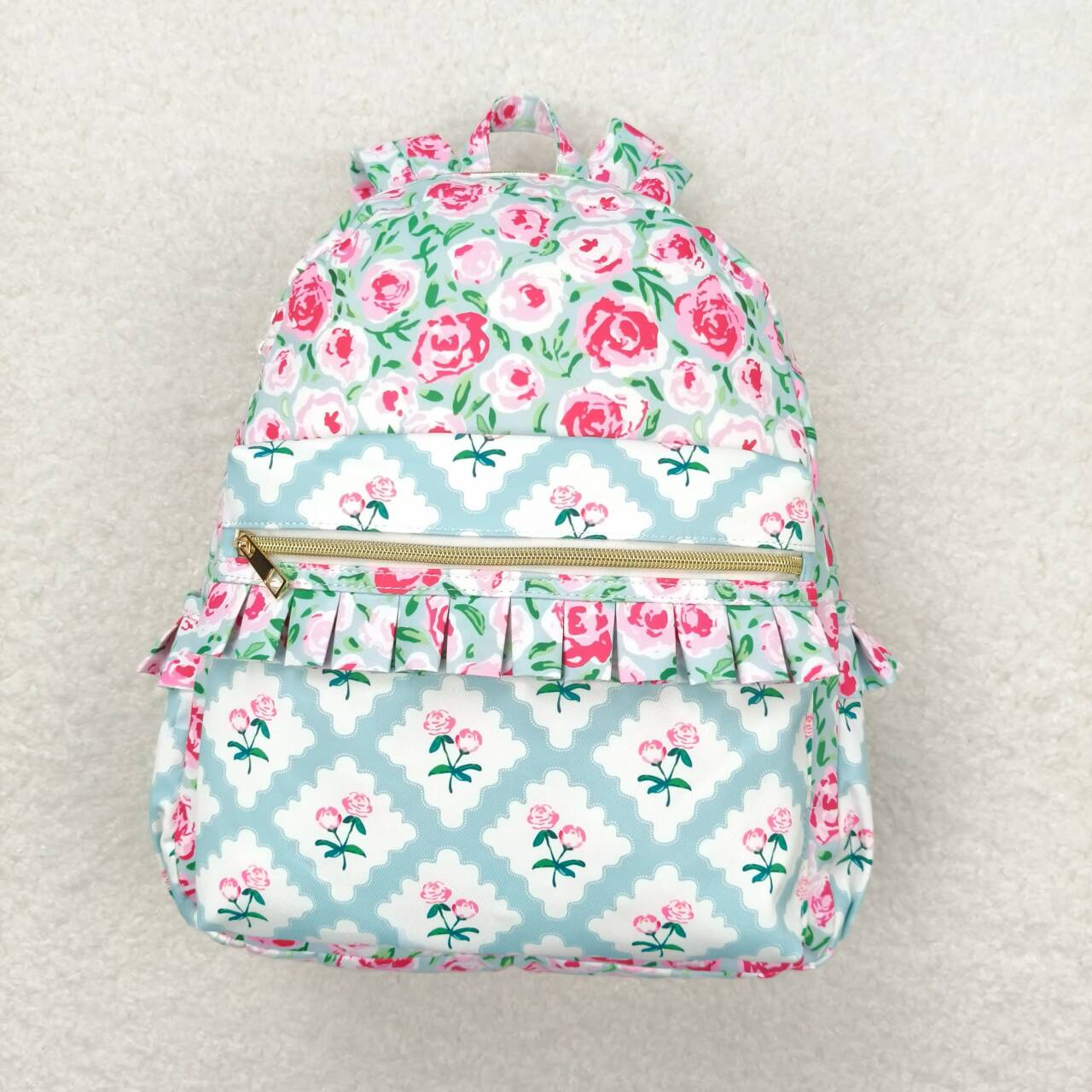 BA0100 RTS western lace pink flower big backpack bag 202404  10*13.9*4 inches  Free shipping order $100+