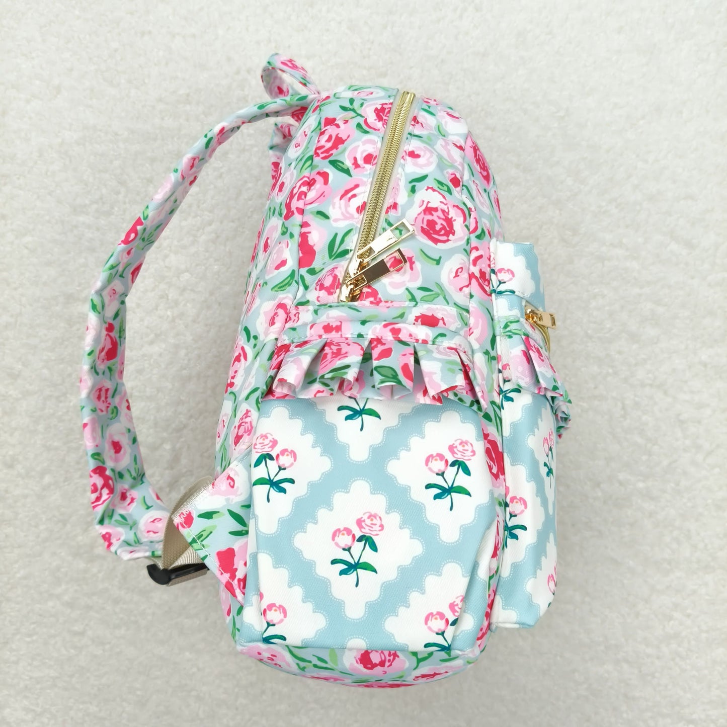 BA0100 RTS western lace pink flower big backpack bag 202404  10*13.9*4 inches  Free shipping order $100+
