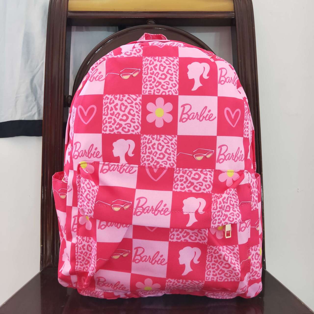 BA0113 western barbie hot pink girl cartoon backpack bag 10*13.9*4 inches 20230804 RTS