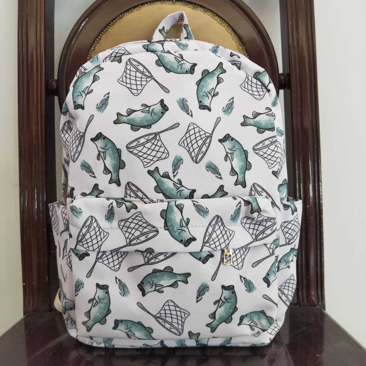BA0123 RTS 10*13.9*4 inches western fish pink backpack cartoon bag  Free shipping order $100+