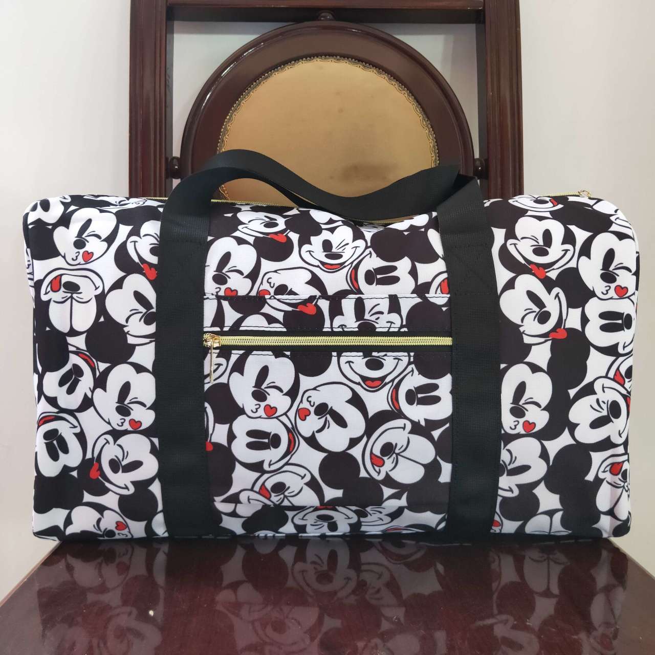 BA0132 canvas cartoon mouse duffle bags 18.5*11.2*7.9 inches hold-all bag RTS 20230810 RTS
