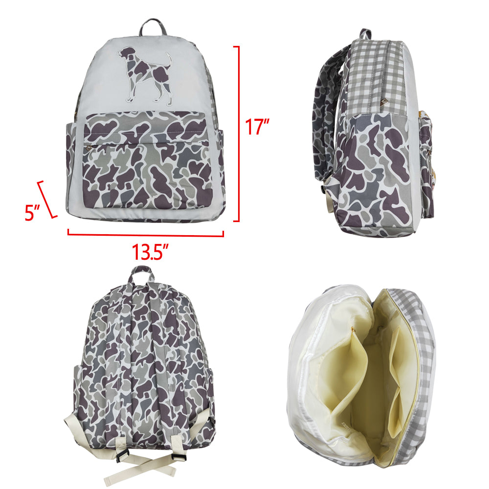 BA0268 dog hunt camo backpack bag 10*13.9*4 inches RTS Free shipping order $100+