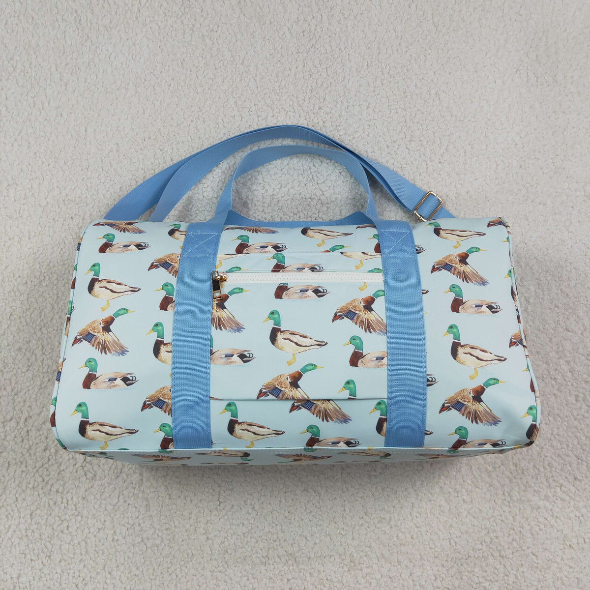 NO MOQ RTS BA0275 Mallard Duck Print Travel Duffle Bag 202609