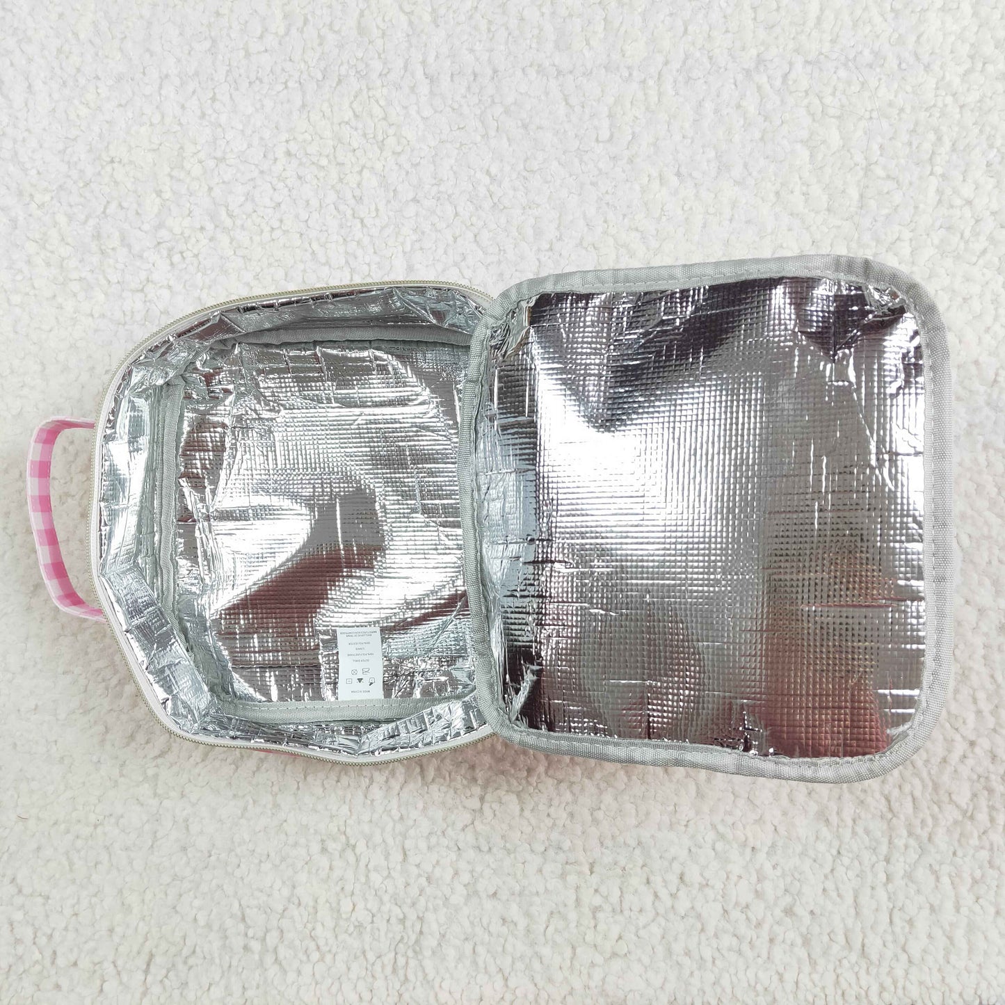 BA0283 sibling western RTS pink plaid meal box Lunch box bag 3.5*8.5*8.5 inches(RTS Free shipping order $100+