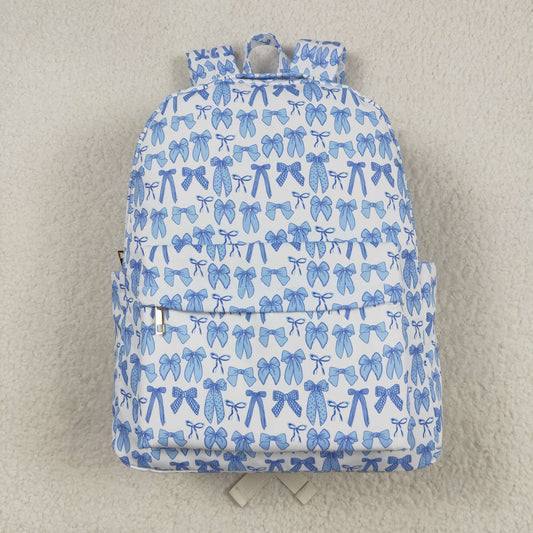 BA0322 bow blue  backpack bag 5*17*13.5  inches 202507 RTS