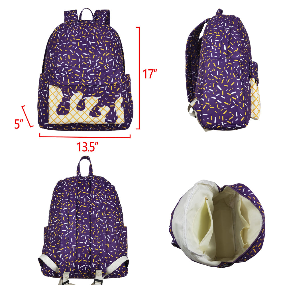 BA0327 ice cream purple backpack bag 5*17*13.5 inches 202511 RTS